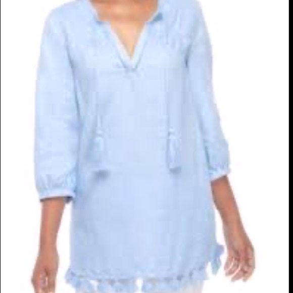 crown & ivy Tops - Crown & Ivy linen tassel tunic